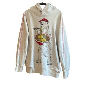 Go Slow Caravan x KuboShi Polar Bear Ramen Graphic Hoodie Heavyweight Size 3